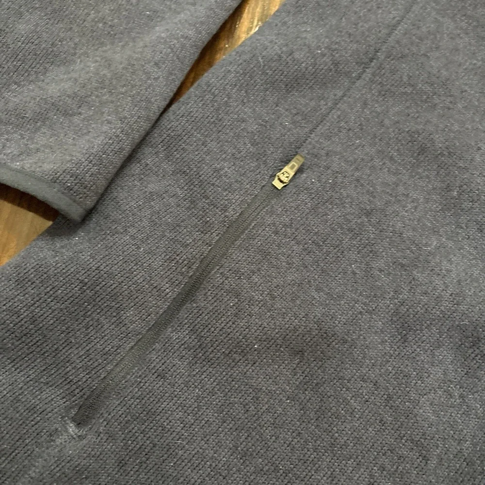 LL Bean Sweater Mens Medium Tall Teal Fleece Half Zip Pullover Slightly Fitted